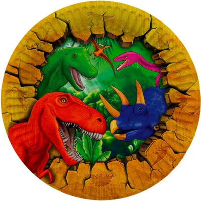 Afbeelding van Dino Party Borden 23cm 8 stuks