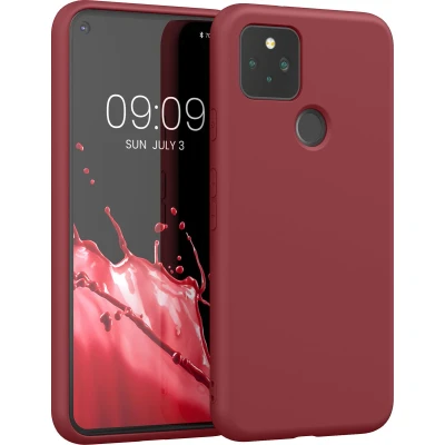 Afbeelding van kwmobile telefoonhoesje geschikt voor Google Pixel 5 Hoesje smartphone Back cover in donkerroze