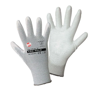 Afbeelding van L+D worky ESD Nylon/Carbon PU 1171 9 Nylon Werkhandschoen Maat (handschoen): 9, L Cat II 1 stuk(s)