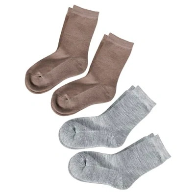 Afbeelding van VITSOCKS Warme Merino wollen sokken tegen blaren voor kinderen (4 paar) jongen meisje, Multipack2 (2 lichtgrijs + 2 beige)