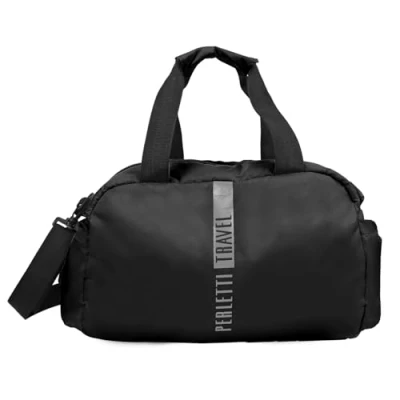 Afbeelding van PERLETTI Reistas, groen, rood, voor heren en dames, weekendtas, cabine, licht, robuust duurzaam, werk, school, verstelbare schouderriem, vliegtuig, Ryanair, Easyjet Air France, 40 x 20 25 cm,