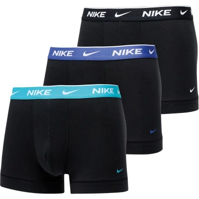 Afbeelding van Nike Underwear Trunk 3 PACK Onderbroeken, Heren, Maat: Small, Black/mottled black