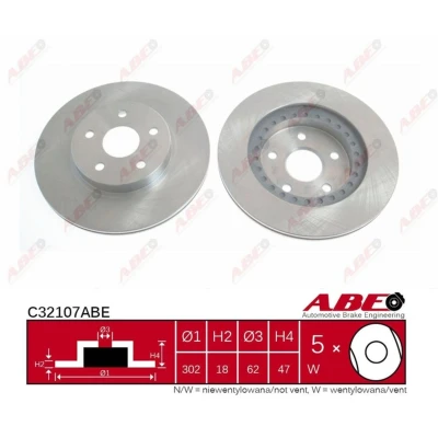 Afbeelding van SAKURA 604 20 3910 Remschijf Vooras 302 18 interne ventilatie TOYOTA: RAV4 I Off Road
