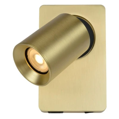 Afbeelding van Lucide Nigel Wandlamp 1x5W Mat Goud Messing