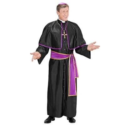 Afbeelding van Widmann Religie Kostuum Kardinaal St Pieter Man Paars, Zwart XXL Carnavalskleding Verkleedkleding