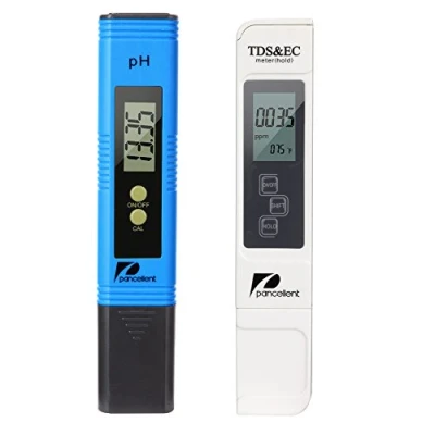 Afbeelding van Pancellent TDS PH EC Waterkwaliteitsmeter temperatuur 4 in 1 digitale tester set met lcd display test voor zwembad, aquarium (blauw)