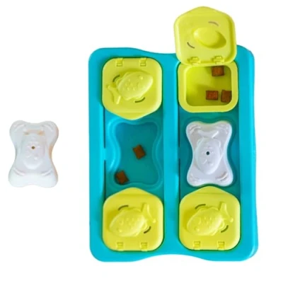Afbeelding van Catstages Kitty Cube Interactieve Cat Treat Puzzel Toy, blauw