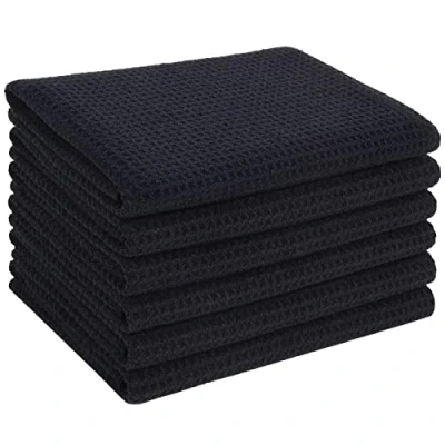 Afbeelding van VIVOTE Set van 6 superabsorberende microvezel droogdoeken 40 x 56 cm zwart