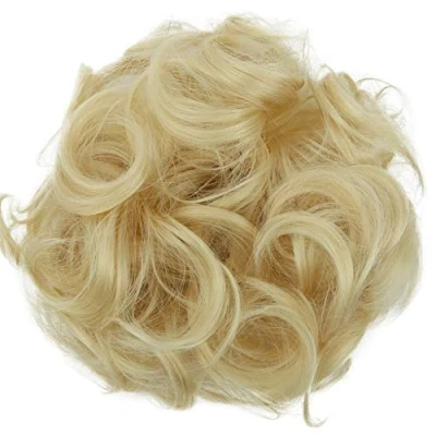 Afbeelding van PRETTYSHOP XL haarstukje Chouchou voor het verkrijgen van volumineus opgedaan haar, krullen, knot, platinablond, G11E