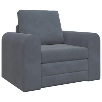 Afbeelding van vidaXL Vloer Sofa Bed 2 in 1 Donker Grijs 98x71x83 cm Velvet