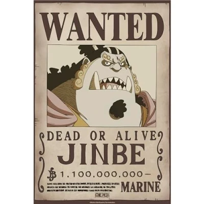 Afbeelding van Poster One Piece Wanted Jinbe Wano 38x52cm