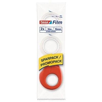 Afbeelding van Tesa 57940/01 plakbanddispenser, mini plakbanddispenser en 2 rollen