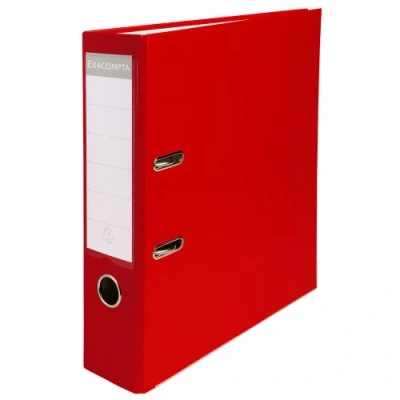 Image de Exacompta Réf. 918403B 1 Classeur à levier A4 Dos 75 mm Mécanique 80 Dimensions extérieures : 31,8 x 28,4 8 cm Format classer Coloris Rouge