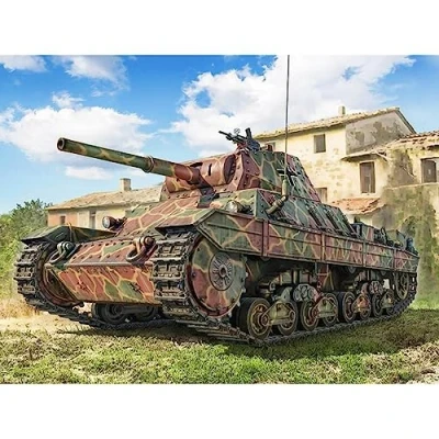 Afbeelding van 1:35 Italeri 6599 Carro Armato P.40 Italian Heavy Tank Plastic Modelbouwpakket