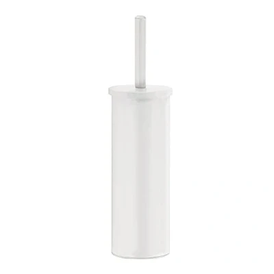 Afbeelding van Gedy Mat wit, Taipei, toiletborstel, badborstel, gemaakt van roestvrij staal, afmetingen 36 x 8,4 cm, R&amp;S design, uniek