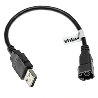 Afbeelding van vhbw Radio adapter compatibel met VW Fox (2005+), Golf 5 6 (2008+) auto&#039;s, voertuigen, 4 polig USB aansluiting