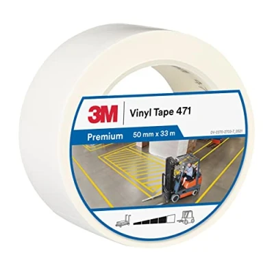 Afbeelding van 3M Hoogwaardige 471 vinyltape, wit, 50 mm x 33 m