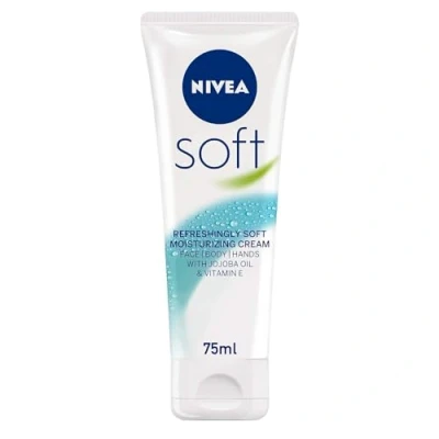 Afbeelding van NIVEA Zachte vochtinbrengende crème voor gezicht, lichaam, handen, 75 ml