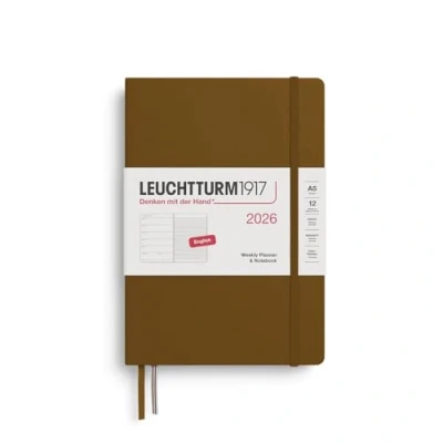 Afbeelding van Leuchtturm1917 Weekly Planner&amp;Notebook A5 12 maanden 2026 Hardcover Spice Brown