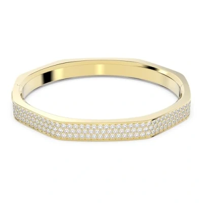 Afbeelding van Swarovski Dextera Octagon PAVÉ Armband, Dames, Maat: Large, Gold tone