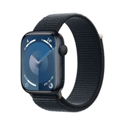 Image de Apple Watch Series 9 45mm Noir (Noir Nylon Bracelet)