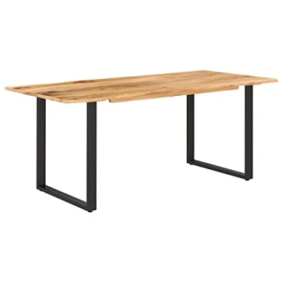 Afbeelding van Eettafel 110X50X76 cm Massief Acaciahout 180 x 90 76 / Zwart