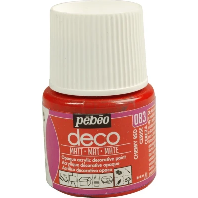 Afbeelding van Verf kers acryl mat dekkend 45 ml déco Pébéo