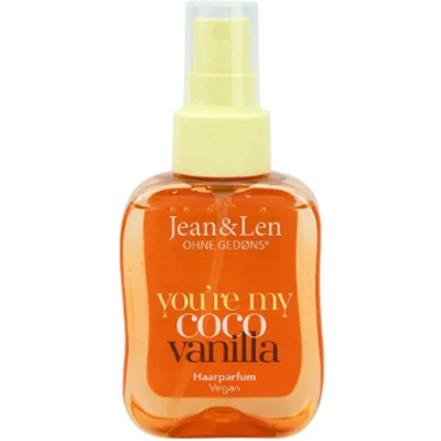 Afbeelding van Jean&amp;Len Haarparfum You&#039;re my coco vanilla 1x 105ml Vanille en Kokosgeur Caribische vibes in je haar