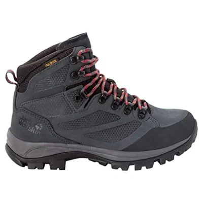 Afbeelding van Jack Wolfskin Rebellion Texapore MID Regenlaarzen, Dames, Maat: 41, Grey/red Leer en textiel