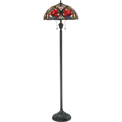 Afbeelding van Vloerlamp Larissa met kap in Tiffany design