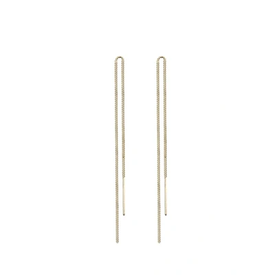 Afbeelding van Elli Elegant PULL Through Oorbellen goldcoloured, Dames, Maat: One Size, Gold coloured