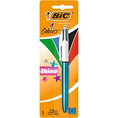 Afbeelding van Bic Balpen 4 Colours Shine Assortiment