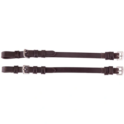 Afbeelding van Premiere Bakstukken 13mm RVS Gesp per Paar Bruin Pony