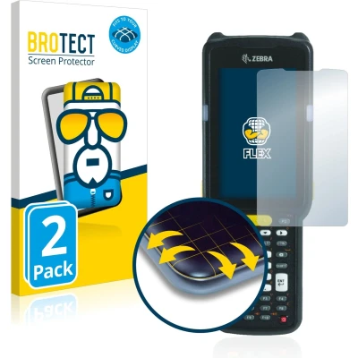 Afbeelding van BROTECT Screenprotector voor Zebra MC3300 Folie Beschermfolie transparant volledig dekking (2 Stuks)