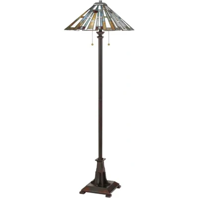 Afbeelding van Quoizel Staande LED Lamp Maybeck 2X E27 Max 60W Valiant Bronze
