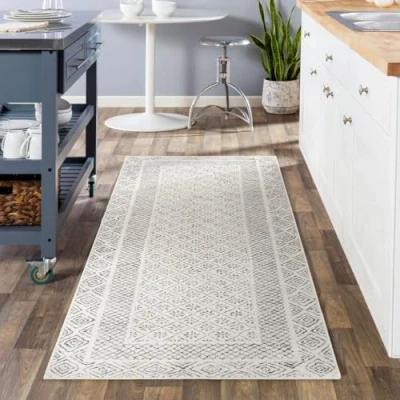 Afbeelding van SURYA vloerkleed Woonkamer, Slaapkamer Skandi Boho AMBRE Grijs/Beige 160x220 cm
