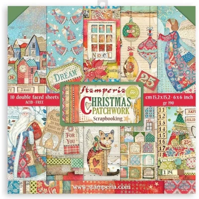 Afbeelding van Stamperia Christmas Patchwork 6x6 Inch Paper Pack (SBBXS05)