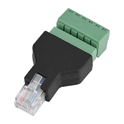 Afbeelding van Zerone RJ12 6P6C mannelijke 6 schroefklemmen connector adapter CCTV