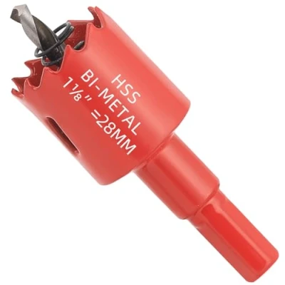 Afbeelding van GARHWAL HSS Gatenzaag M42 Bi metaal 28 mm Met adapter en centreerboor Ideaal voor hout, kunststof, gipsplaten, multiplex metalen Zaagdiepte tot 25