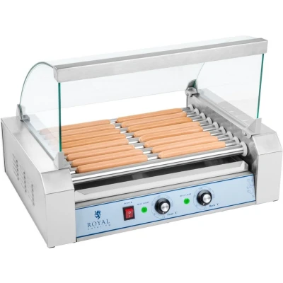 Afbeelding van Royal Catering Hotdog Grill 9 rollers Roestvrij staal