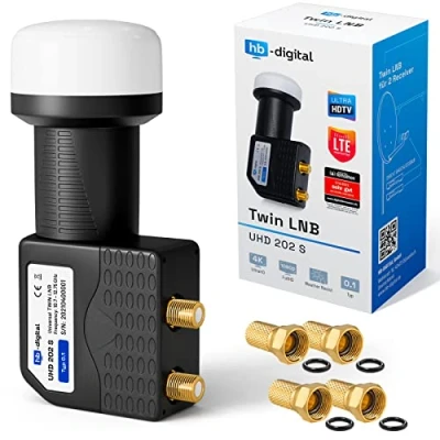 Afbeelding van LNB LNC Full HD TV 3D + gouden contacten beschermingsset (uitbreidbaar) in HB DIGITAL. Set met gratis F stekker