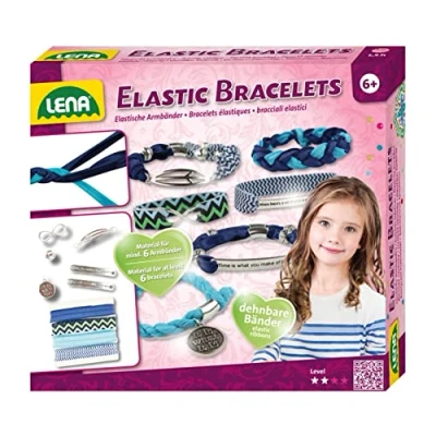 Afbeelding van Lena Maak Je Eigen Armbanden Meisjes Polyester Blauw 24 delig