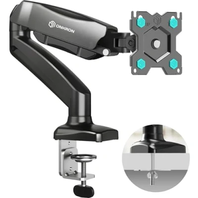 Afbeelding van ONKRON G80BLK arm voor pc monitor, bureaustandaard computerscherm van 13 tot 32 inch, zwart