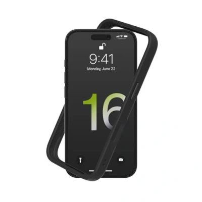 Afbeelding van RHINOSHIELD Bumper hoes compatibel met [iPhone 16 Plus] CrashGuard aanpasbare dunne bescherming schokdemping [BPA vrij] zwart