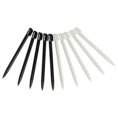 Afbeelding van vhbw 10 x gameconsolepen, compatibel met Nintendo DSi, DSi XL, 2DS, DS Lite 8,8 cm, zwart/wit
