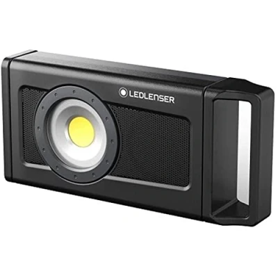 Afbeelding van Ledlenser iF4R LED bouwlamp muziek oplaadbaar draadloos IP54 2500 lumen bluetooth luidspreker flexibele voet met magneet statiefhouder werklamp projector