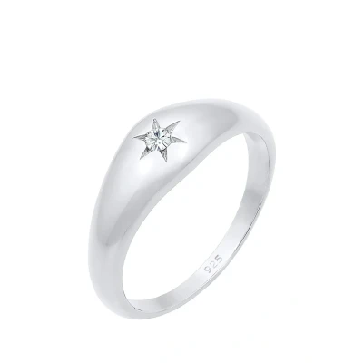 Afbeelding van Elli Modern SUN Ring, Dames, Maat: 54, Silber