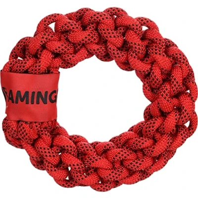 Afbeelding van Flamingo Vokas Touwring Rood/Zwart M