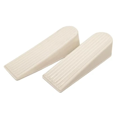 Afbeelding van Select Hardware 2 stuks deurstoppers van rubber, antislip, crème (amandel)