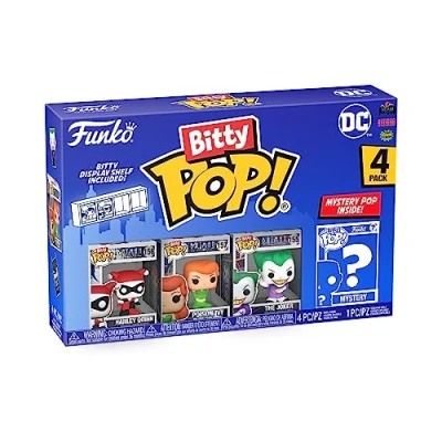Afbeelding van Funko Bitty Pop! DC Comics 4 Pack Harley Quinn, Poison Ivy, The Joker and Mystery